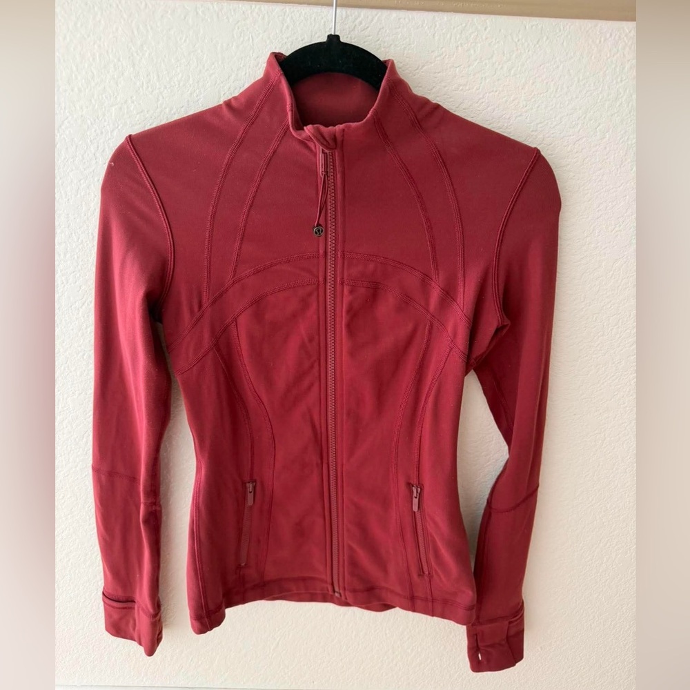 lululemon Define Jacket in a dark red Size 4 Great conditions